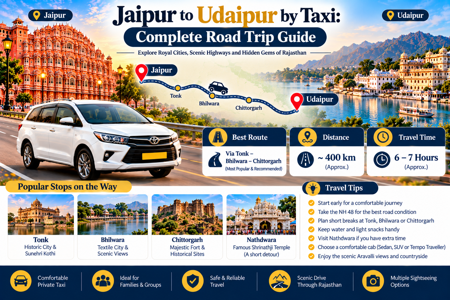 Jaipur to Udaipur by Taxi: Complete Road Trip Guide