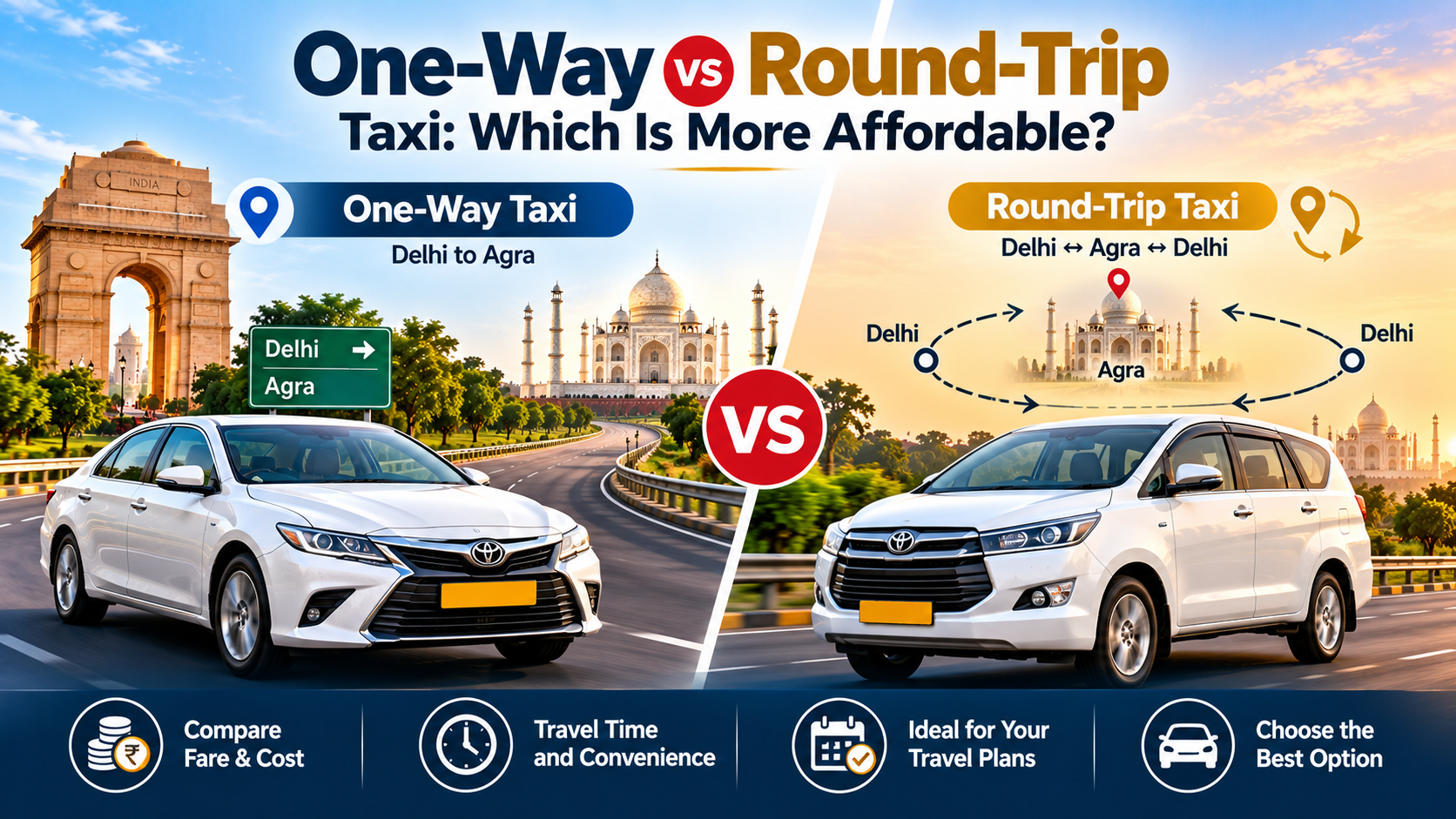One-Way vs Round-Trip Taxi: Which Is More Affordable?
