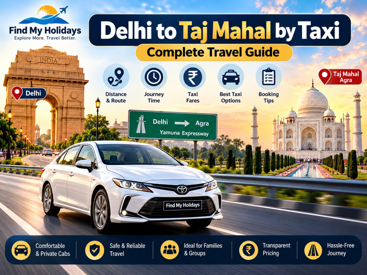 Delhi to Taj Mahal by Taxi: Complete Travel Guide